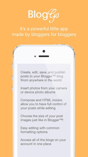 Screenshot BlogGo for Blogger on iPhone