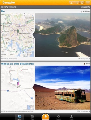 Screenshot Geospike on iPad