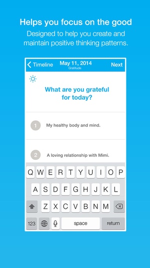 Screenshot 5 Min Journal on iPhone