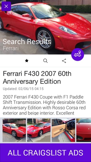 Screenshot Reader for Craigslist on iPhone