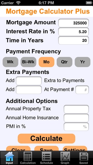 Screenshot Mortgage Calculator Plus on iPhone