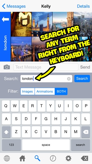 Screenshot CLIPish Keyboard on iPhone