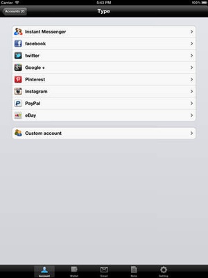 Screenshot Password Secure Manager Lite Free on iPad