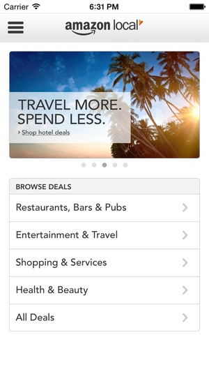 Screenshot Amazon Local on iPhone