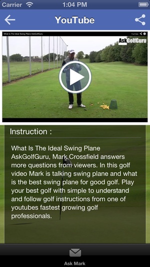 Screenshot AskGolfGuru on iPhone