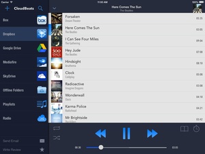 Screenshot CloudBeats on iPad