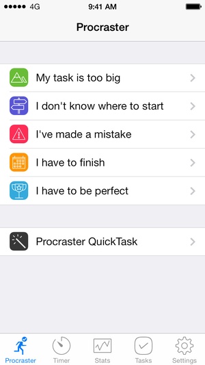 Screenshot Procraster on iPhone