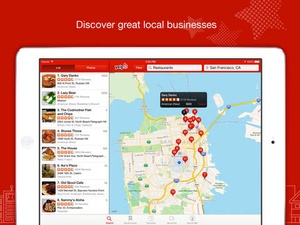 Screenshot Yelp on iPad