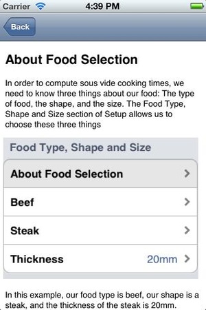 Screenshot PolyScience Sous Vide Toolbox on iPhone