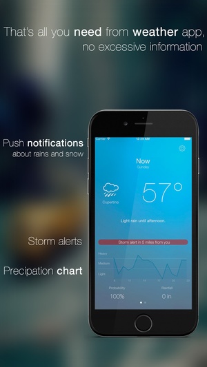 Screenshot Weather Alert with notifications on iPhone