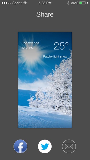 Screenshot Weather 2x on iPhone