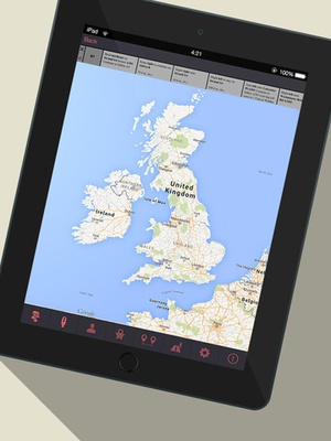 Screenshot GPS Navigation for Google Maps on iPad