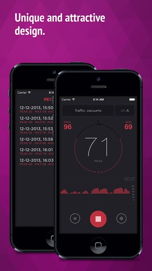 Screenshot dB Meter on iPhone
