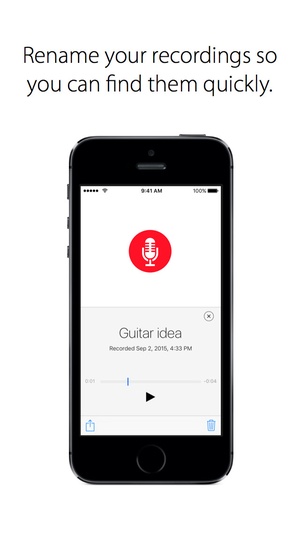 Screenshot Just Press Record: Voice and Audio Recorder with Automatic Sync on iPhone
