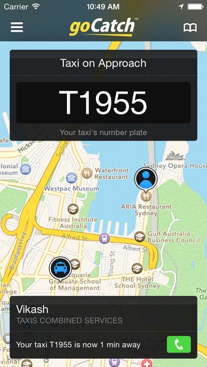 Screenshot goCatch on iPhone