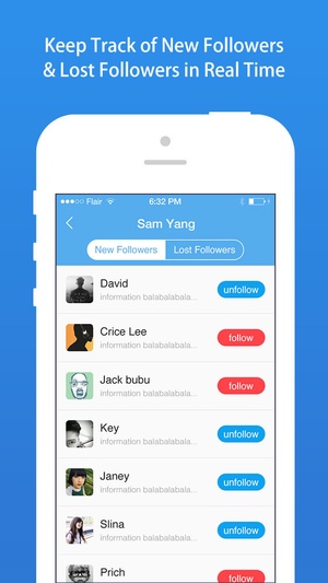 Screenshot TwitFollower for Twitter on iPhone