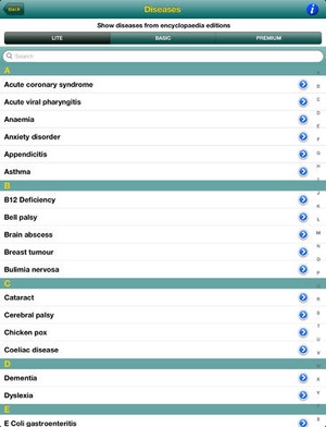 Screenshot Your Medical Encyclopaedia Lite on iPad