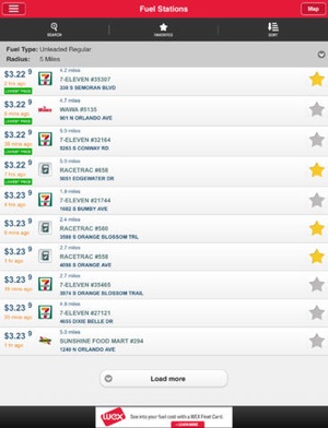 Screenshot WEX Connect on iPad