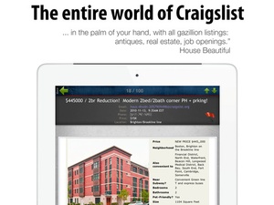 Screenshot cPro Craigslist client on iPad