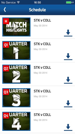 Screenshot Watch AFL Global Pass on iPhone