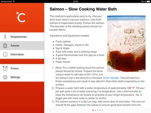 Screenshot Sous Vide °Celsius on iPad