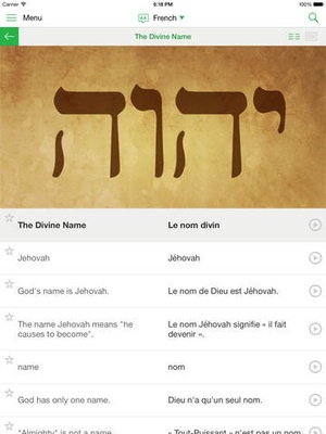 Screenshot JW Language on iPad