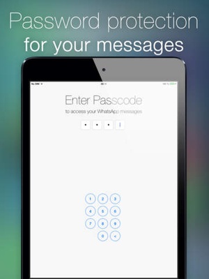 Screenshot Password for WhatsApp Messages on iPad