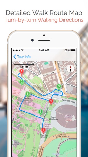 Screenshot Boston Map and Walks on iPhone