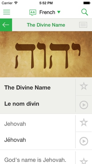 Screenshot JW Language on iPhone