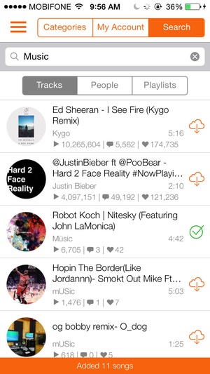 Screenshot Music Plus on iPhone