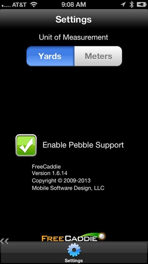 Screenshot FreeCaddie on iPhone