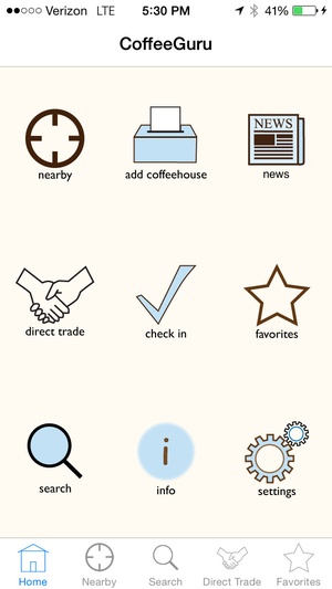 Screenshot CoffeeGuru on iPhone