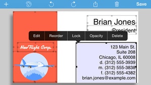 Screenshot BusinessCardMaker for iOS on iPhone