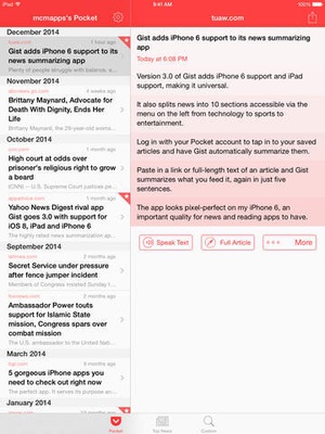 Screenshot Gist on iPad
