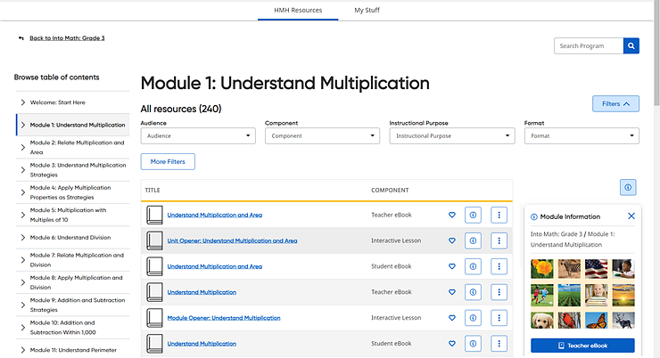 Resources page