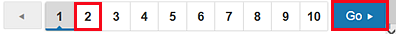 Assessment navigation bar - Go button identified
