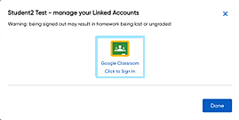 Google Sign In dialog box