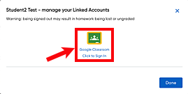 Google Sign In dialog box