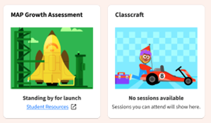 MAP Growth Assessment card and Classcraft Card