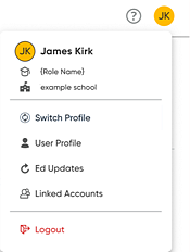 Username drop-down list