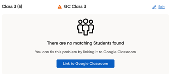 Class list with no matching students
