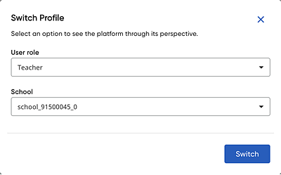Switch Profile dialog box