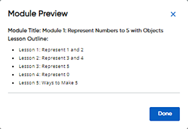 Module Preview dialog box