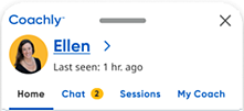 Chat notification within Coachly panel