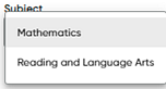 Subject list