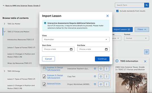 Import HMH Ed Lessons into Canvas as a Teacher