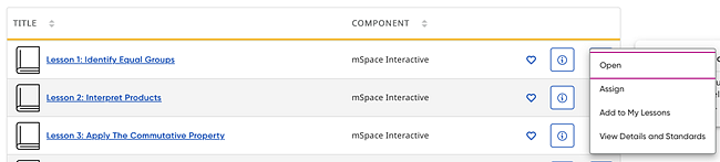 Resource card vertical ellipsis menu