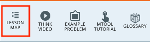 Lesson Map button in top menu bar