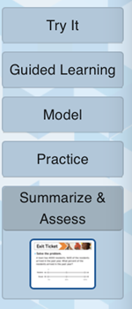 Lesson navigation buttons