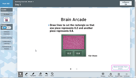Teacher Display Tool page